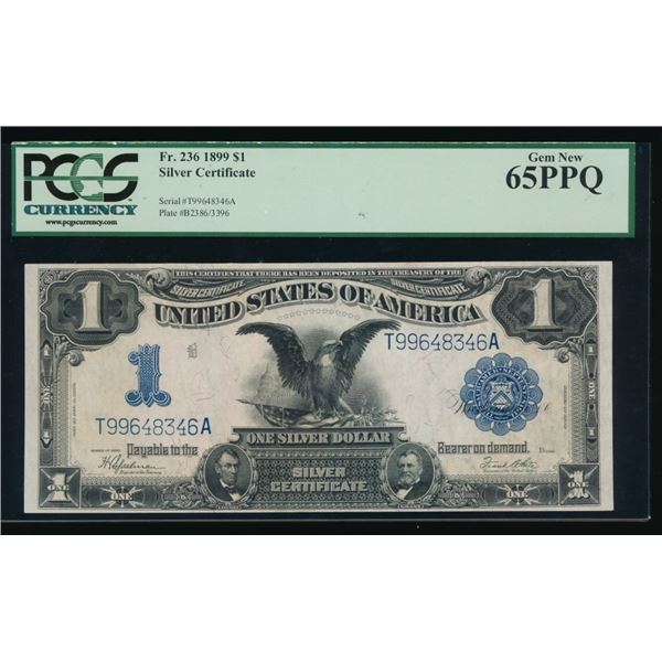 1899 $1 Black Eagle Silver Certificate PCGS 65PPQ