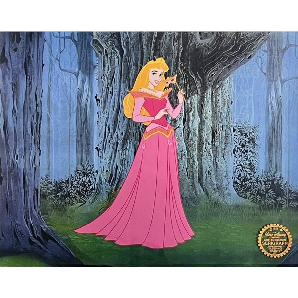 Disney Sleeping Beauty Aurora Sericel Animation Art Serigraph Cel