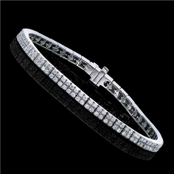 14KT White Gold 2.51ctw Diamond Bracelet