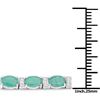 Image 3 : Plated Rhodium 10.12ctw Emerald and White Topaz Bracelet