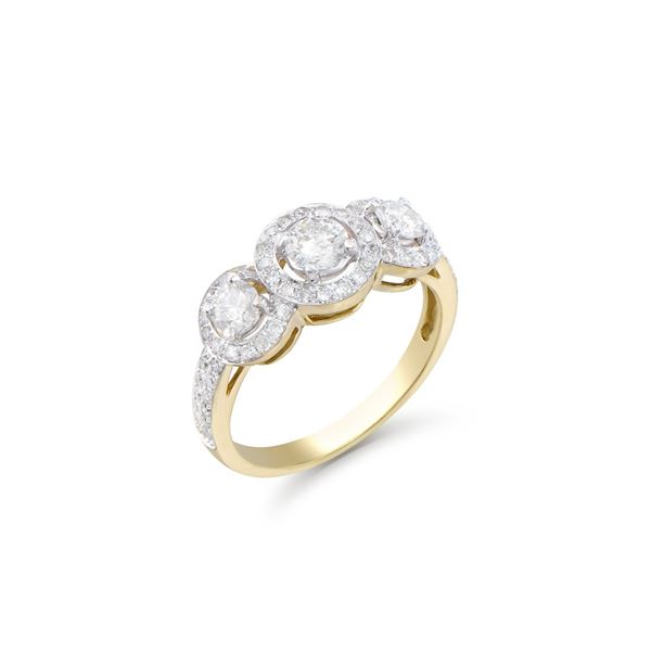 14KT Yellow Gold 1.26ctw Diamond Ring