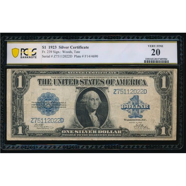 1923 $1 Silver Certificate PCGS 20