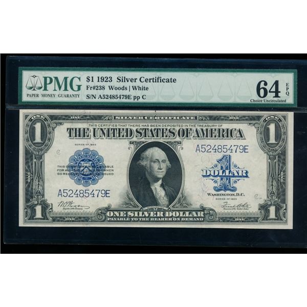 1923 $1 Silver Certificate PMG 64EPQ