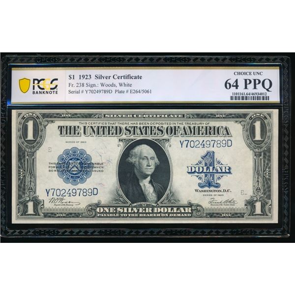 1923 $1 Silver Certificate PCGS 64PPQ