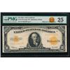 Image 1 : 1922 $10 Gold Certificate PMG 25