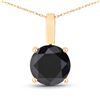 Image 1 : 14KT Yellow Gold 3.12ctw Black Diamond Pendant