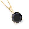 Image 2 : 14KT Yellow Gold 3.12ctw Black Diamond Pendant