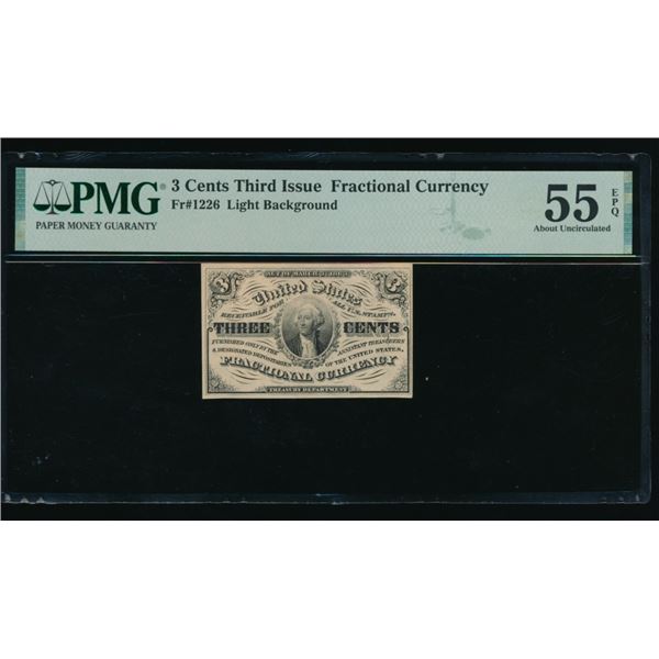 3 Cent Third Issue Fractional PMG 55EPQ