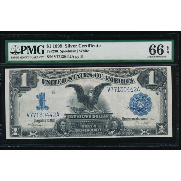 1899 $1 Black Eagle Silver Certificate PMG 66EPQ