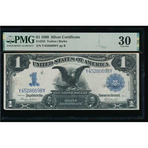 1899 $1 Black Eagle Silver Certificate PMG 30