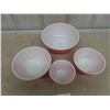 Image 2 : 4 Piece Pink Pyrex Mixing Bowl Set