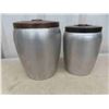 Image 3 : 2 Vintage Aluminum Canister Sets - 3 Piece Set & 4 Piece Set 