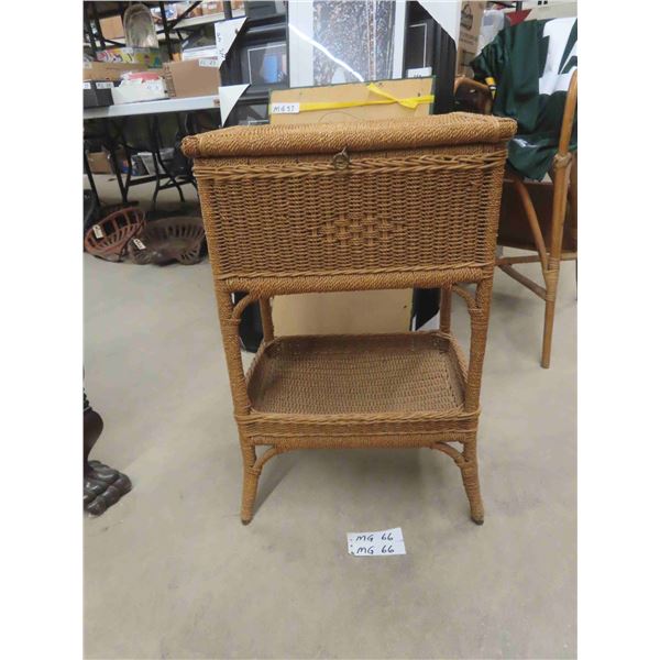 Wicker Basket Stand 16'' x 12'' x 26 1/2'' 