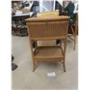 Image 1 : Wicker Basket Stand 16'' x 12'' x 26 1/2'' 