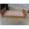 Image 2 : 4 Pieces of Doll Furniture including Dressers , Wardrobe, Bed 12'' 