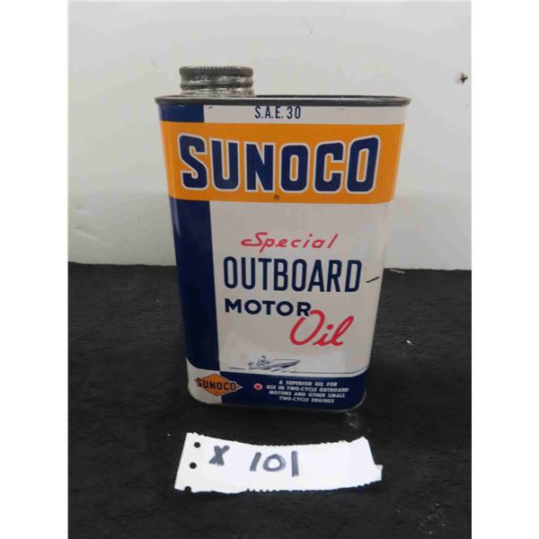 Sunoco Outboard Motor Oil Quartz Can