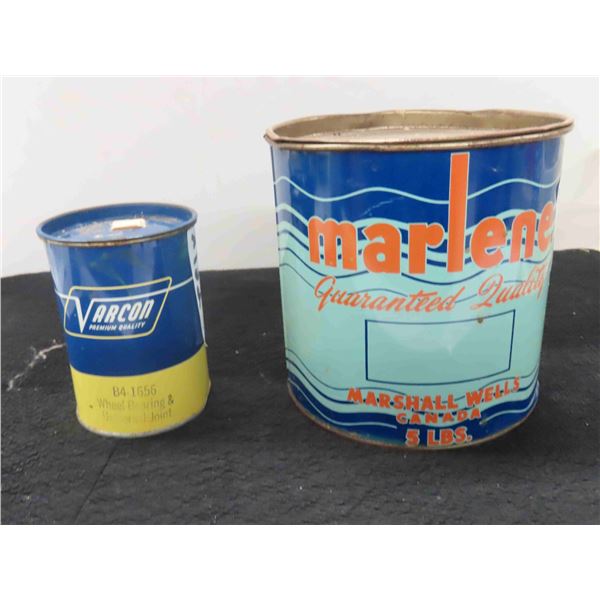 (2) Grease Cans - Marlene 5LBS & Varcon 1LBS