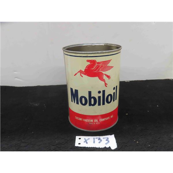 Mobiloil Oil Quartz Can