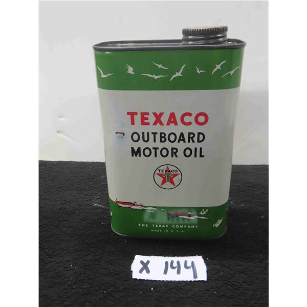 Texaco Outboard Motor Oil Quartz Can 