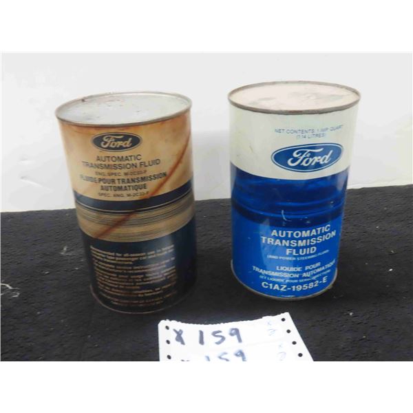 (2) Ford Automatic Transmission Fluid Quartz Cans -One with Product