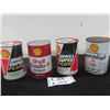 Image 4 : (4) Shell Quartz Oil Cans - (2) Super Plus Multigrade (1) Rotella S (1) Aeroshell