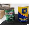 Image 3 : (4) Oil Quartz Cans with Product - Enco Turbo Oil , Ultramar Ultralube , 