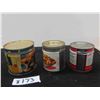 Image 4 : (3) Planters Peanuts Tins (1) 8OZ & (2) 4OZ