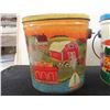 Image 2 : (3) Peanut Butter 5LBS Tins with Handles - Shedds , Holsum , Great Graffics 