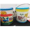 Image 4 : (3) Peanut Butter 5LBS Tins with Handles - Shedds , Holsum , Great Graffics 