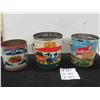 Image 1 : (3) Peanut Butter & Jam Tins - Checker Jam , Barbours Peanut Butter ,