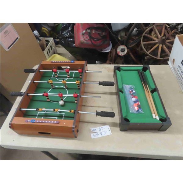 Mini Pool Table & Mini Soccer Game 