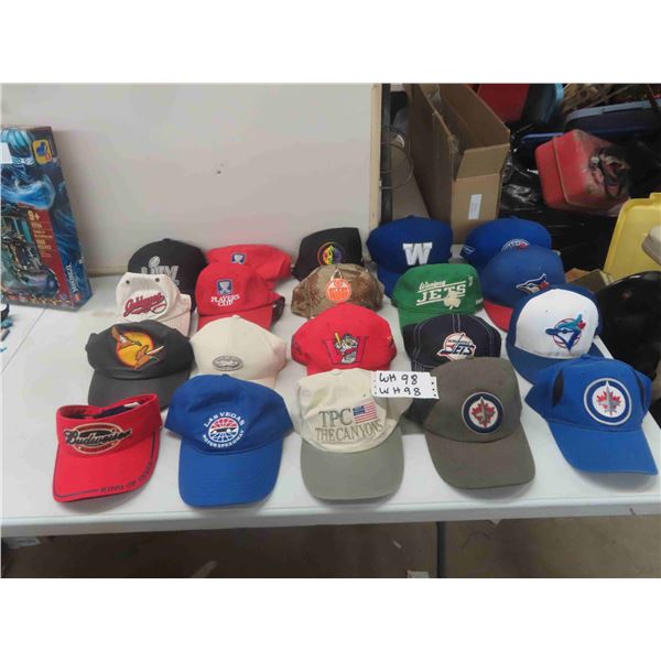 20 Sports Hats - Jets , Bombers , Bluejays , Other