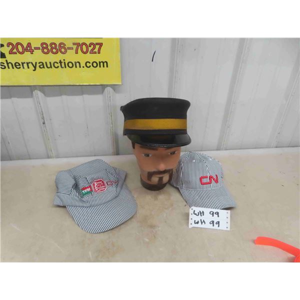 Vintage Train Conductor Cap , CN & KCS Caps 