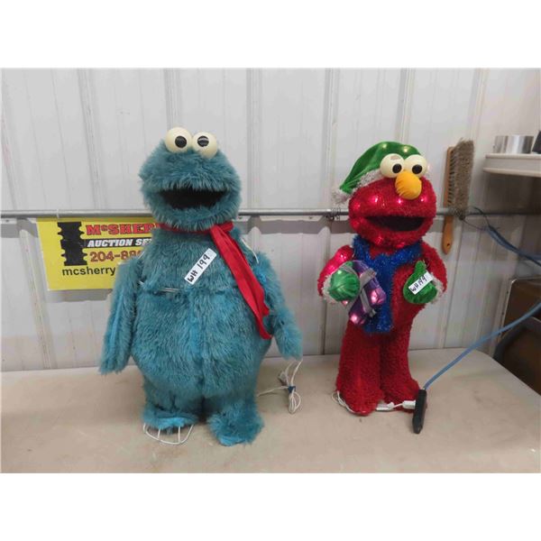 Light Up Elmo 28'' & Light Up Cookie Monster 30''