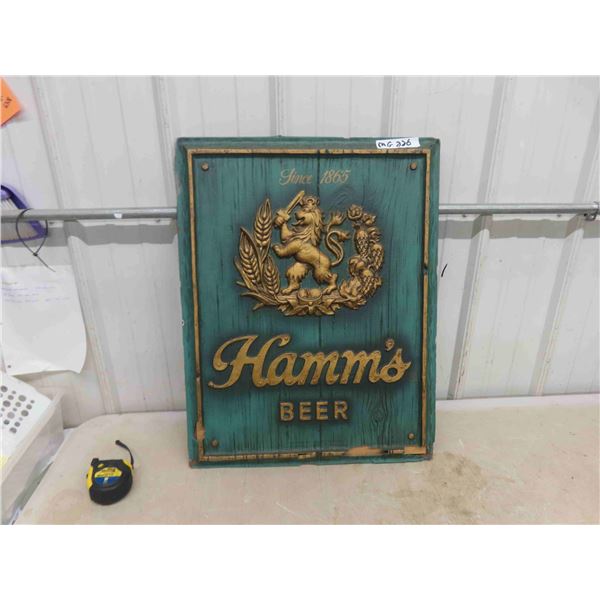 Hamm's Beer Sign 21'' x 28''