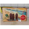 Image 4 : Coca Cola 2 Sided Cardboard Sign 20'' x 36''