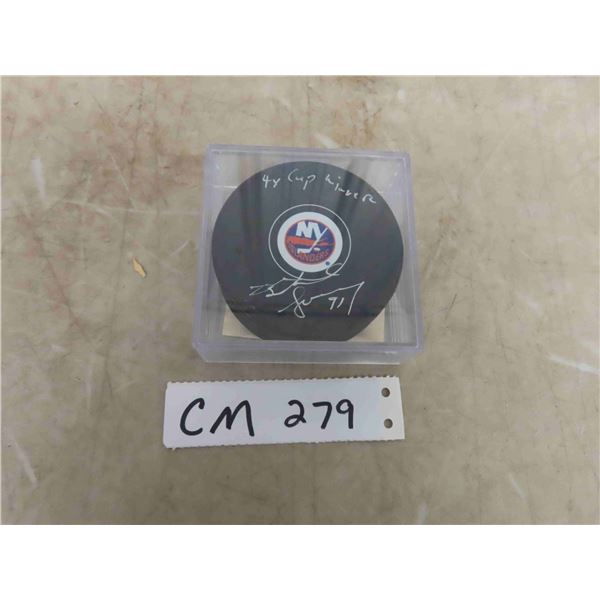 Butch Goring Signed New York Islanders Puck