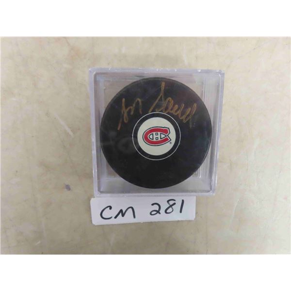 Serge Savard Signed Montreal Canadians Puck