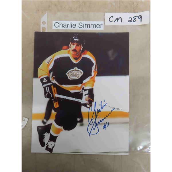 Charlie Simmer Signed 8'' x 10''