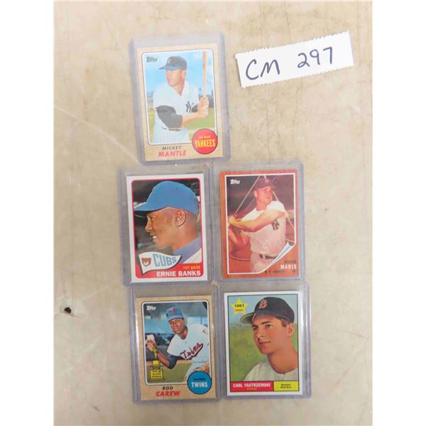 5 Assorted Baseball Cards