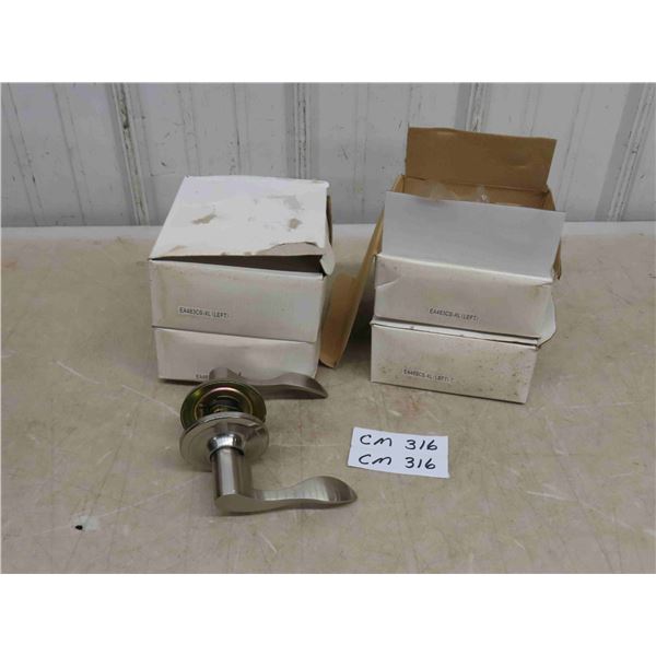 4 Stainless Steel Left Handed Door Handles 