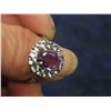 Image 5 : New Natural Amethyst & White Topez on Silver Band 4.10 Total Carats