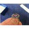 Image 8 : New Natural Amethyst & White Topez on Silver Band 4.10 Total Carats