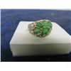 Image 2 : New Natural Green Emerald & White Topaz Silver Cluster 3 Carat -