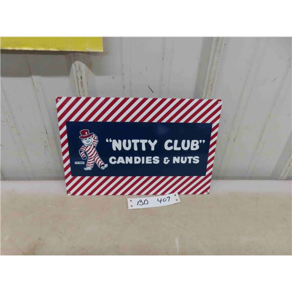 Nutty Club Candies and Nuts Metal Sign 12'' x 8'' Limited Edition #3 