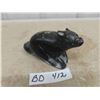 Image 1 : Vintage Inuit Soapstone Carving of Artic Fox 6'' x 4'' - Has Carving 