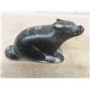 Image 2 : Vintage Inuit Soapstone Carving of Artic Fox 6'' x 4'' - Has Carving 