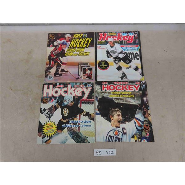 4 Vintage NHL Hockey Complete Sticker Books 1982-1984 +