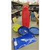 Image 1 : 2 Plastic Sleds, 2 Plastic Saucers, 1 Slip n Slide