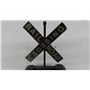 Image 2 : Metal Light Up Railroad Crossing Signal Lamp 15" Tall